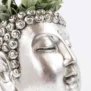 Lillepott buddha hõbedane