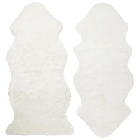 Skinnwille naturaalne lambanahk, valge 60 x 130 cm