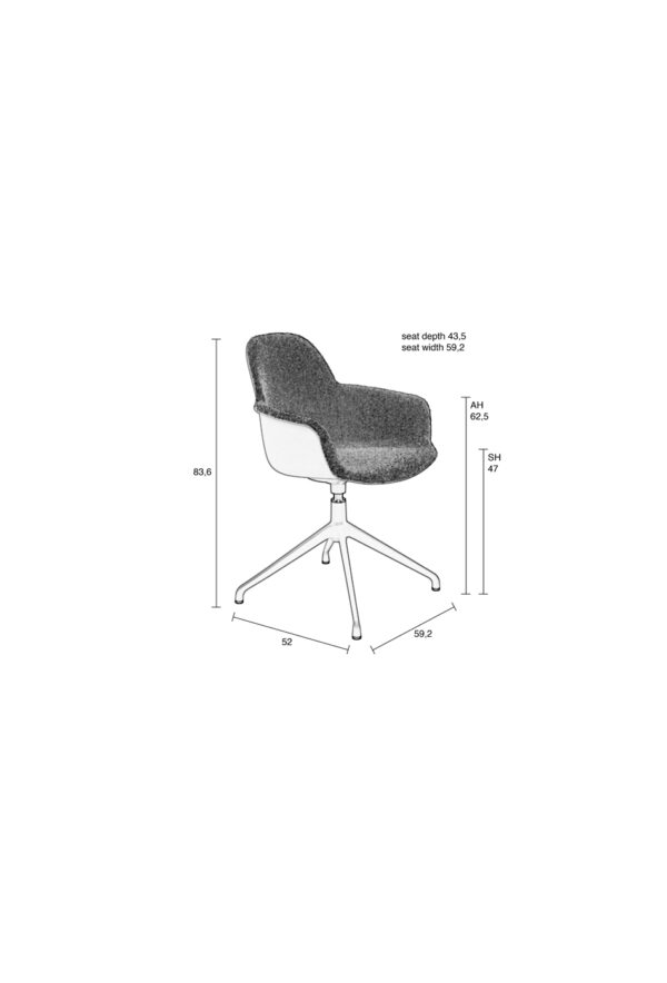 Zuiver Albert Kuip Swivel kontoritool käetugedega