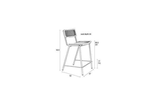 ZUIVER Jort counter tool must/naturaalne