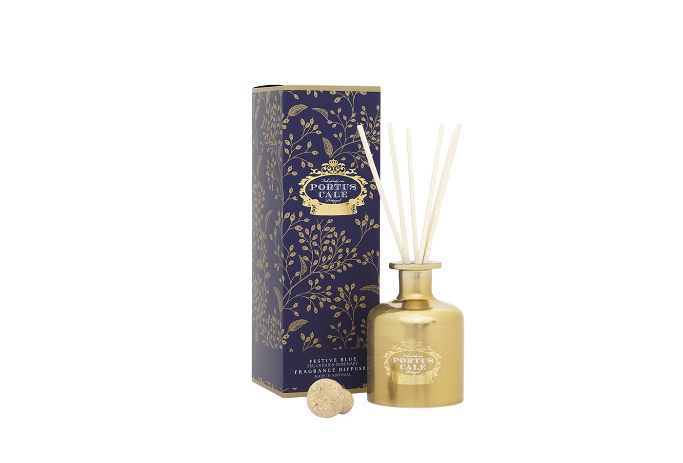 Castelbel - Portus Cale Festive Blue difuuser kuldne pudel 250ml