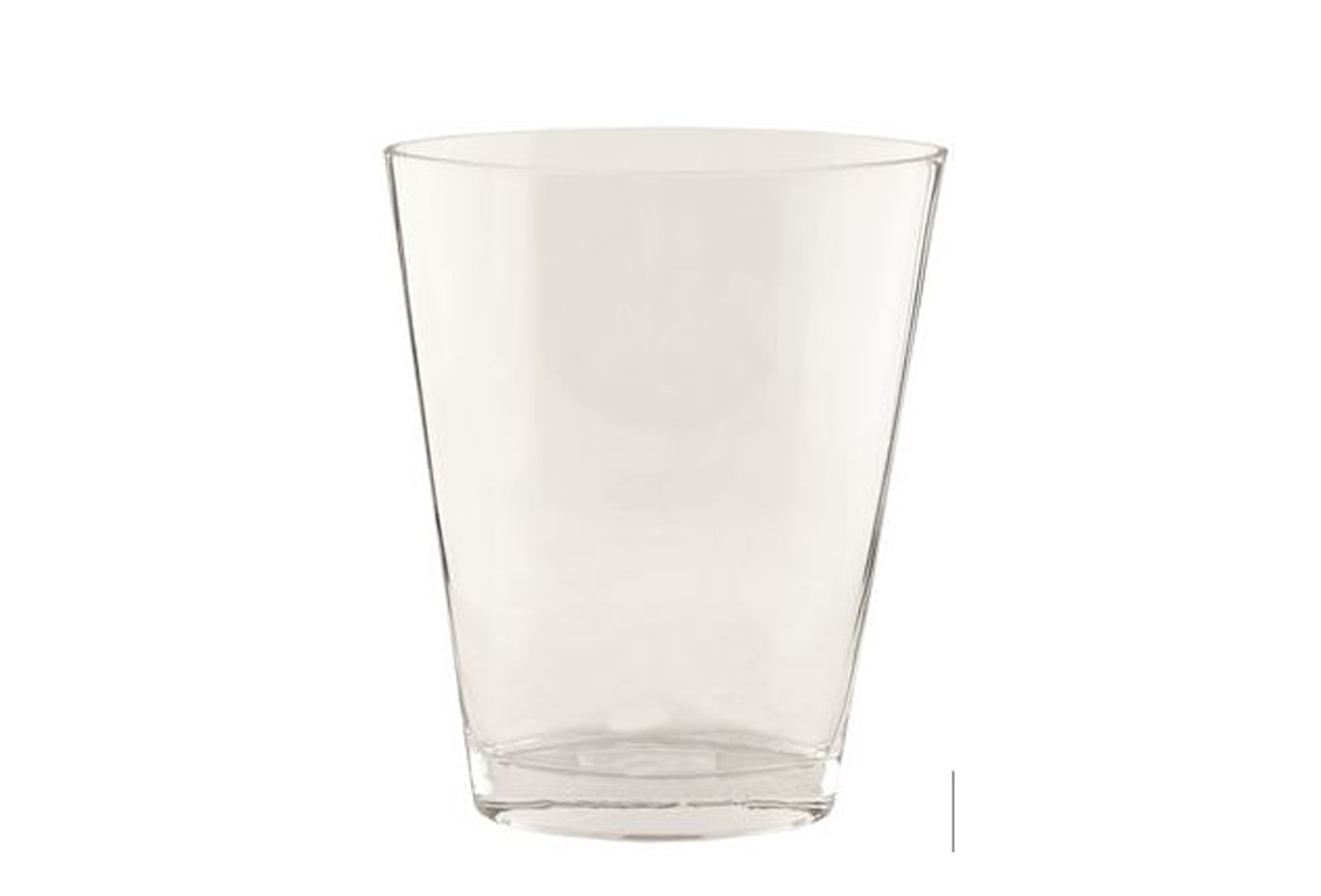 Vaas klaasist, läbipaistev, H25cm