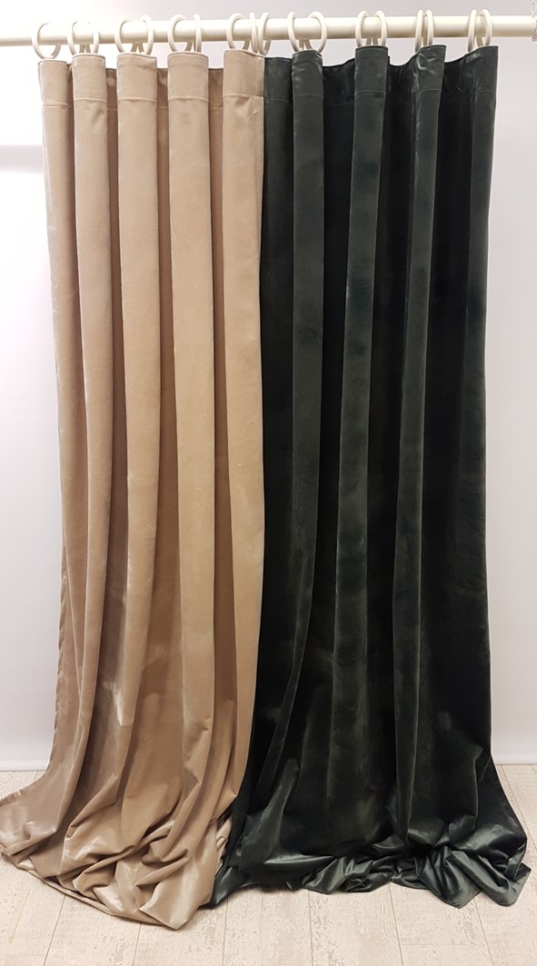 Sametkardin beež, laius 130cm x H300cm
