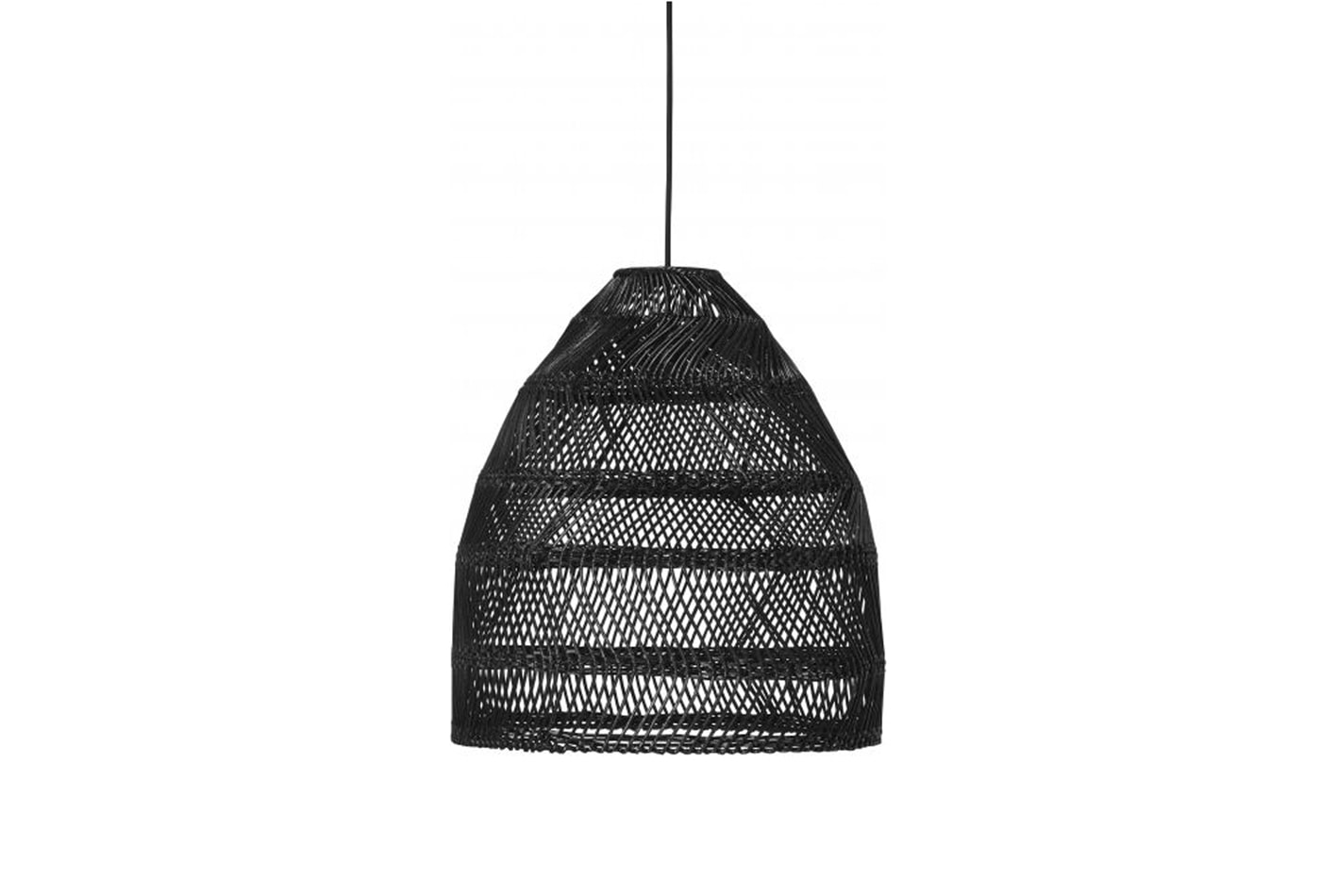Õuelamp Maja, must punutis, 36cm