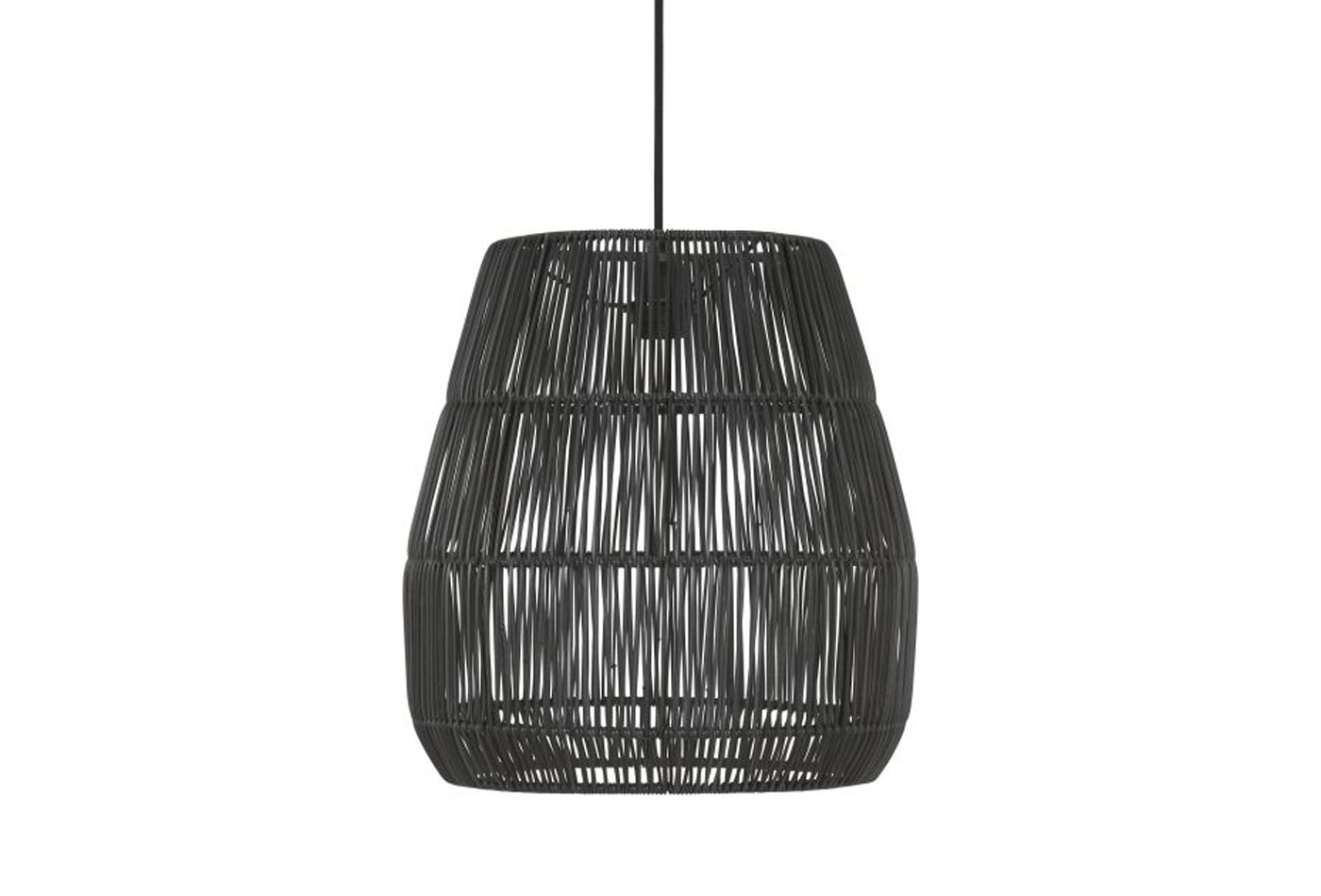 Õuelamp Saigon, must punutis, 28cm