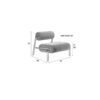 ZUIVER Lekima Lounge chair tumesinine