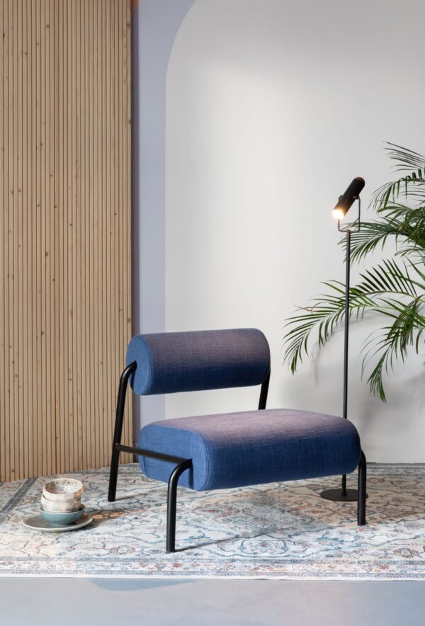ZUIVER Lekima Lounge chair tumesinine