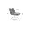 ZUIVER Bubba Lounge tool roosa