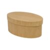 Karp puidust kaanega ovaalne suur 26 x 18 x 11 cm
