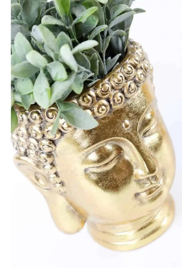 Lillepott buddha kuldne