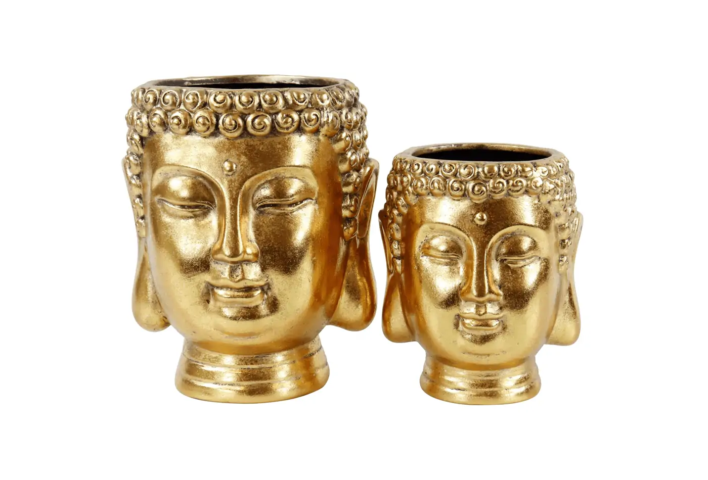 Lillepott buddha kuldne
