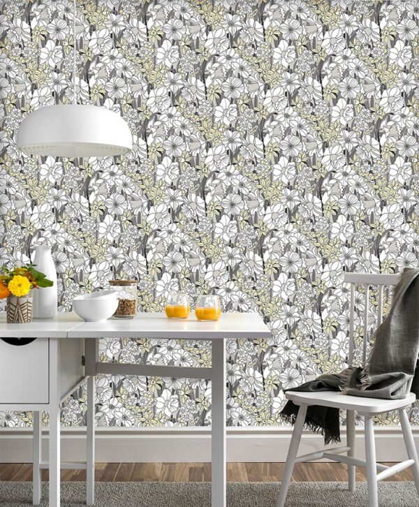 388-02-Pasklilja1 Duro tapeet Påsklilja, grå