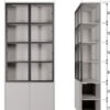 De Eekhoorn vitriinkapp Basic, 4 uksega, uduhall