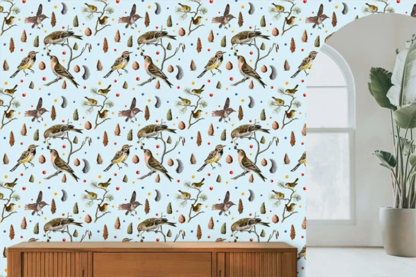 Baubauwall fliistapeet Bird Sandcones 51100010