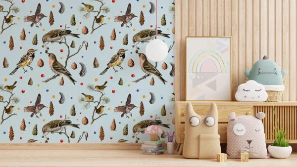 Baubauwall fliistapeet Bird Sandcones 51100010