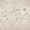 Baubauwall pilttapeet World Map Animal Safari 51200100