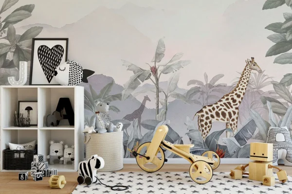 Baubauwall pilttapeet Tropical Giraffe Jungle 51200111
