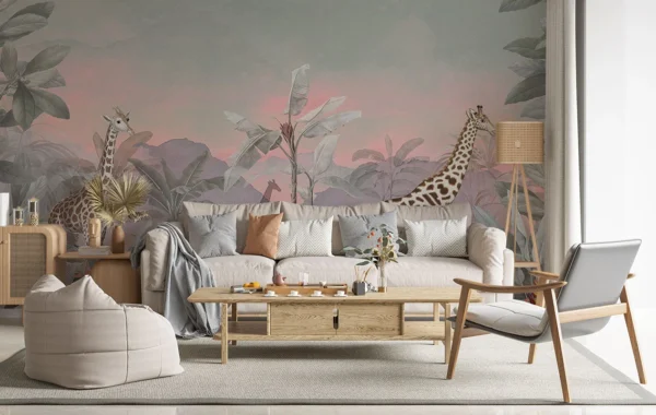 Baubauwall pilttapeet Tropical Giraffe Jungle 51200112