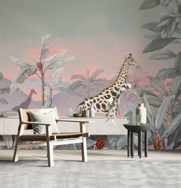 Baubauwall pilttapeet Tropical Giraffe Jungle 51200112