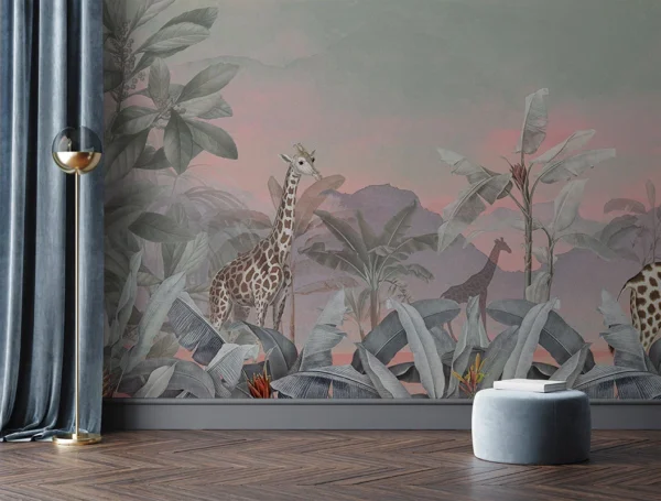 Baubauwall pilttapeet Tropical Giraffe Jungle 51200112