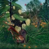 Baubauwall pilttapeet Fight between a Tiger and a Buffalo 51200172