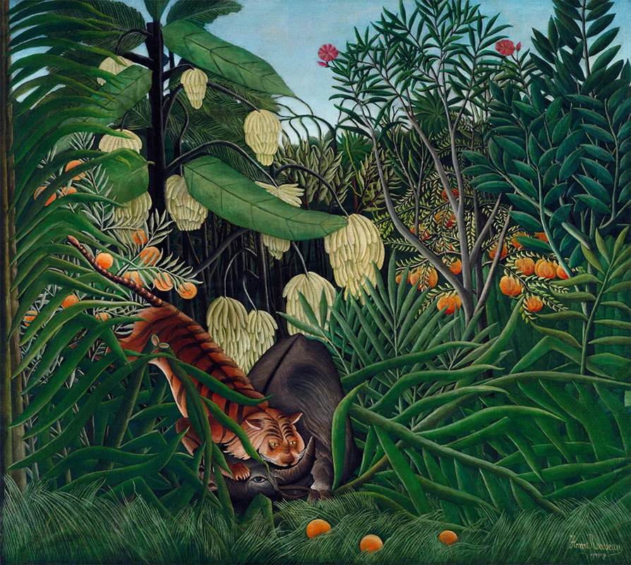 Baubauwall pilttapeet Fight between a Tiger and a Buffalo 51200172