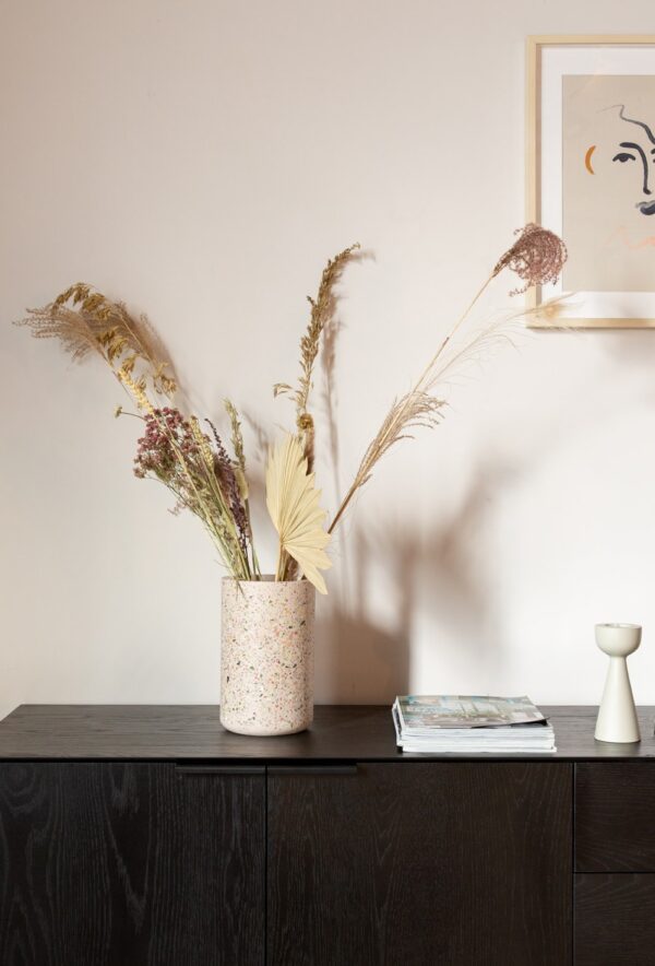 ZUIVER Fajen vaas Terrazzo roosa