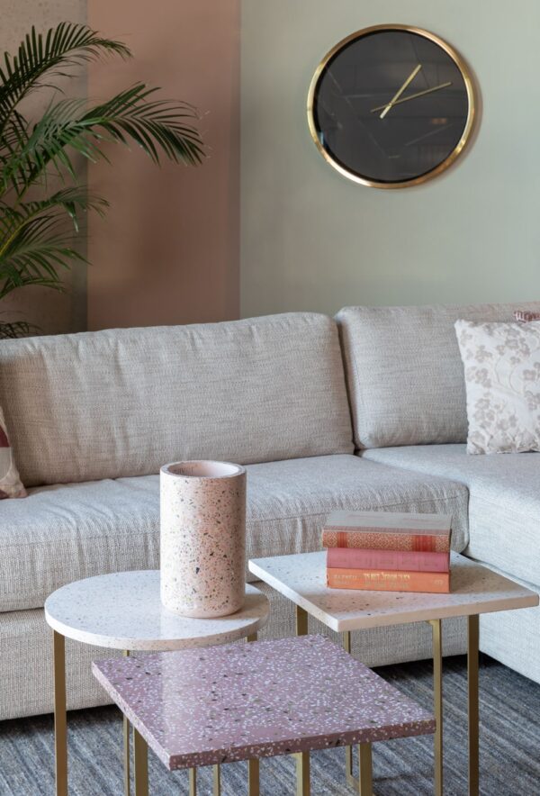 ZUIVER Fajen vaas Terrazzo roosa