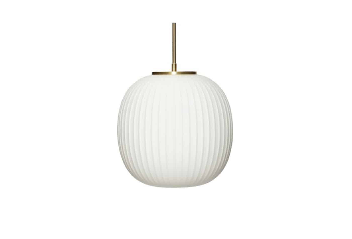 Hübch laelamp klaasist, valge, S