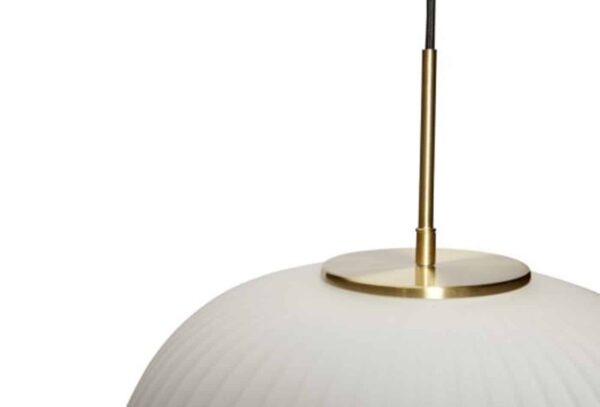 Hübch laelamp klaasist, valge, S L