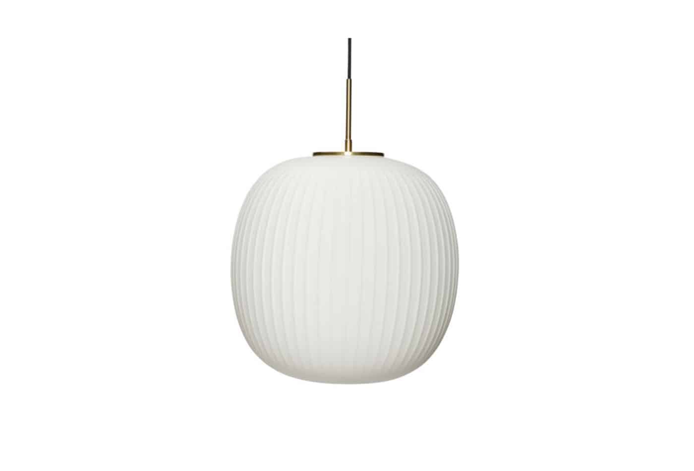 Hübch laelamp klaasist, valge, S L