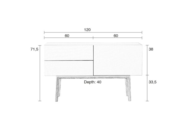 ZUIVER High on Wood kummut, M