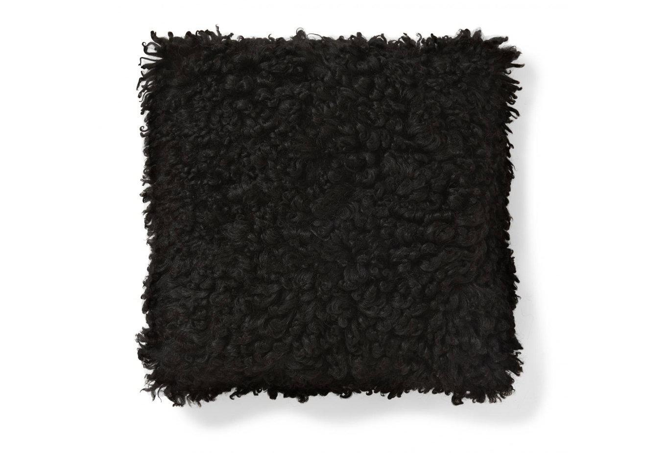 Skinnwille padjakate naturaalsest lambanahast, must 40*40 cm