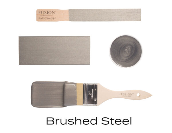 T2BRUSHEDSTEEL Fusion metallikvärv Brushed Steel, 37ml
