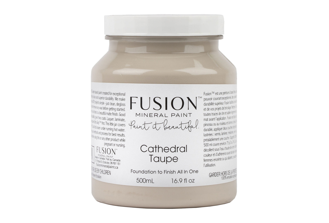 Fusion mineraalvärv Cathedral Taupe, 500 ml