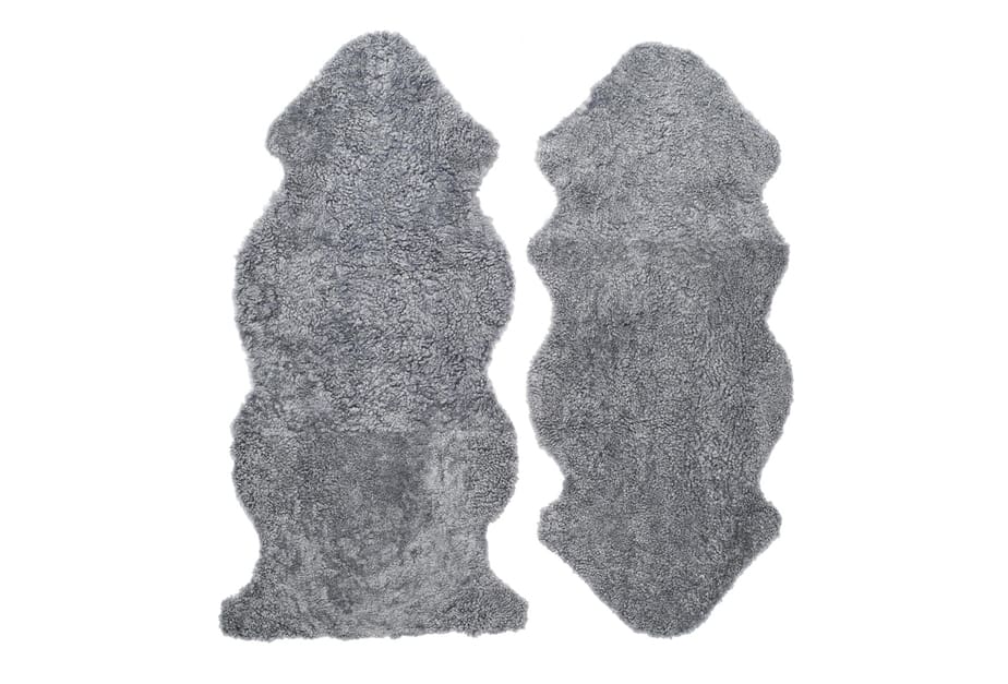 Skinnwille naturaalne lambanahk, hõbehall 60x135 cm