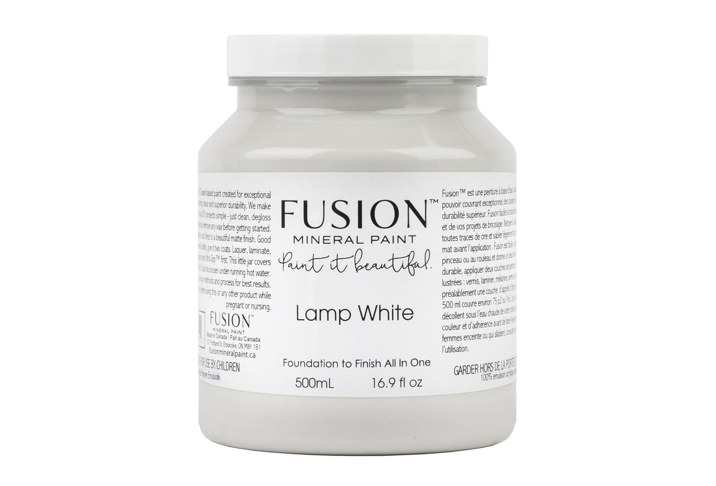 Fusion mineraalvärv Lamp White, 500 ml