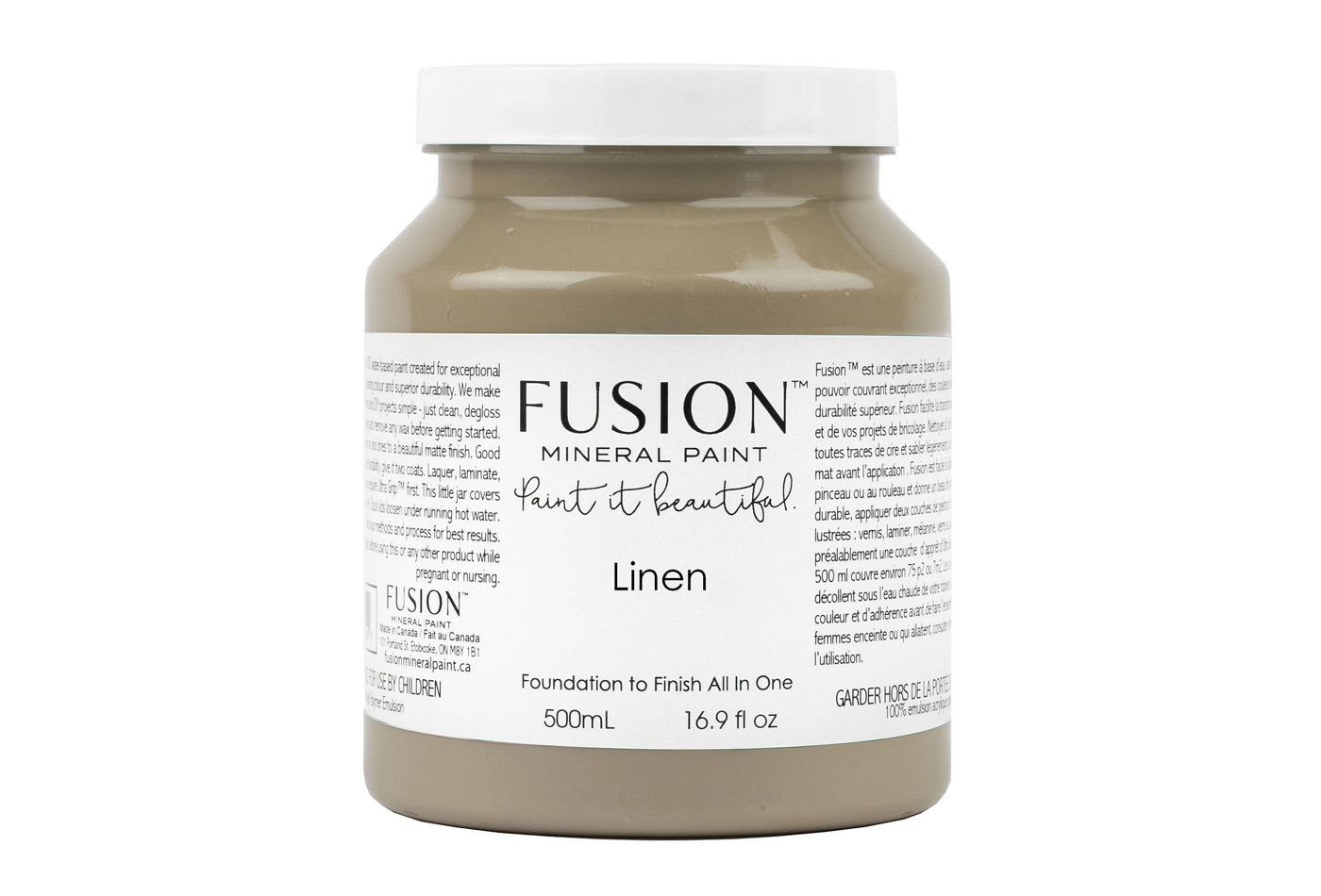 Fusion mineraalvärv Linen , 500 ml