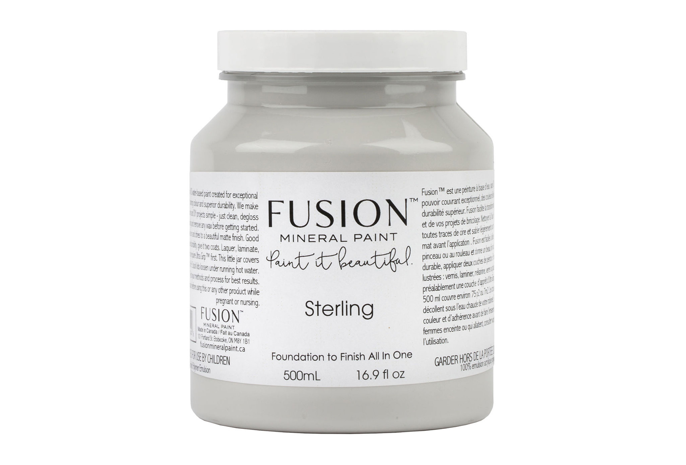 Fusion mineraalvärv Sterling, 500 ml