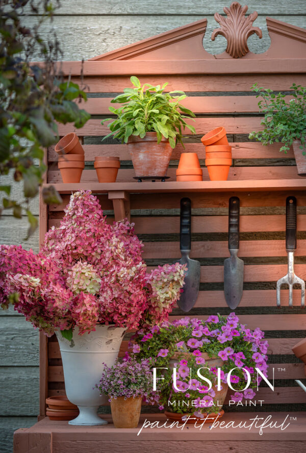 fusion mineral paint iron clay potting bench wr 240914 0381