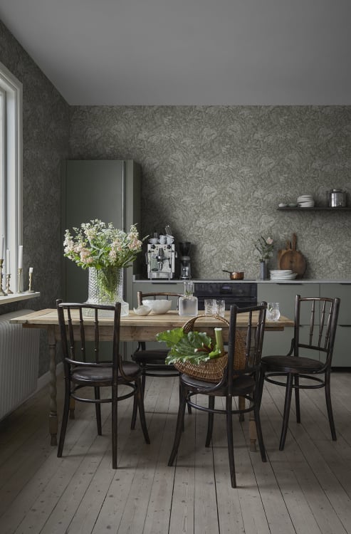 Sandberg tapeet Malin, Sage Green 225-28