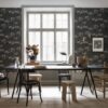 Sandberg tapeet Malin, Black 225-81