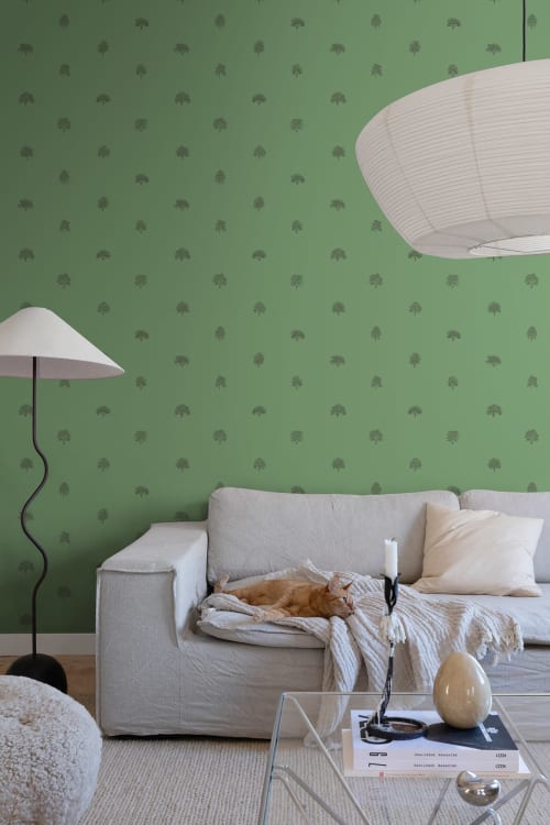 Sandberg tapeet Arboretet Dark Green 227-68