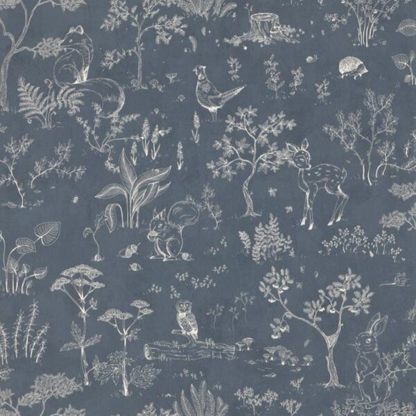 Sandberg tapeet Hollie, Dark Blue 232-76