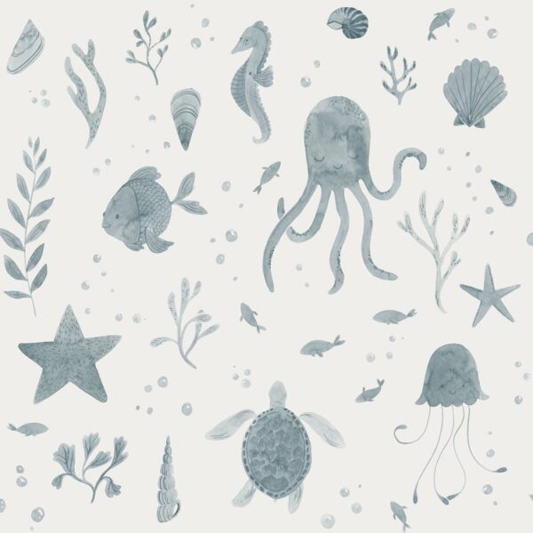 Sandberg tapeet Della, Ocean Blue 243-36