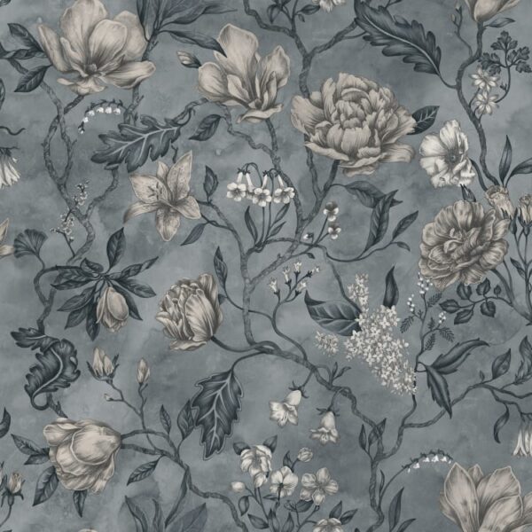 Sandberg tapeet Linda, Misty Blue 244-56