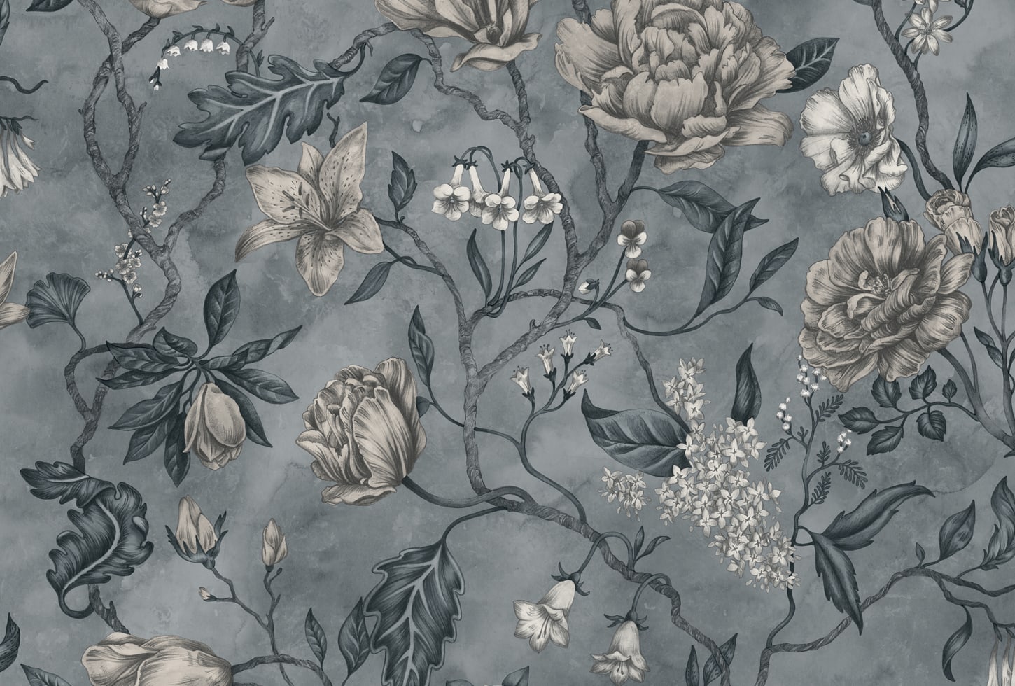 Sandberg tapeet Linda, Misty Blue 244-56