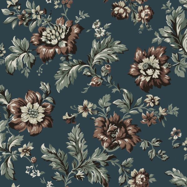 Sandberg tapeet Rosenholm Midnight Blue 407-86