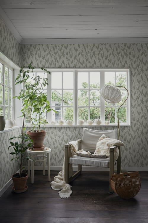 Sandberg tapeet Liljekonvalj, Spring Green 479-18