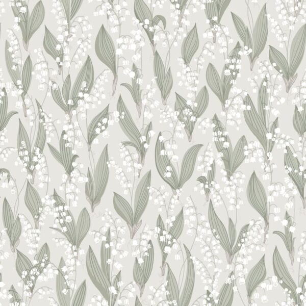Sandberg tapeet Liljekonvalj, Spring Green 479-18